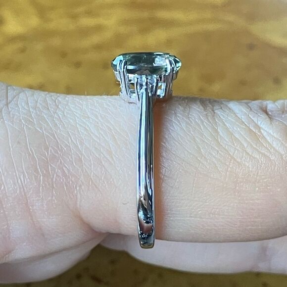 Green Labradorite Sterling Silver Ring Size 9 - Picture 3 of 10